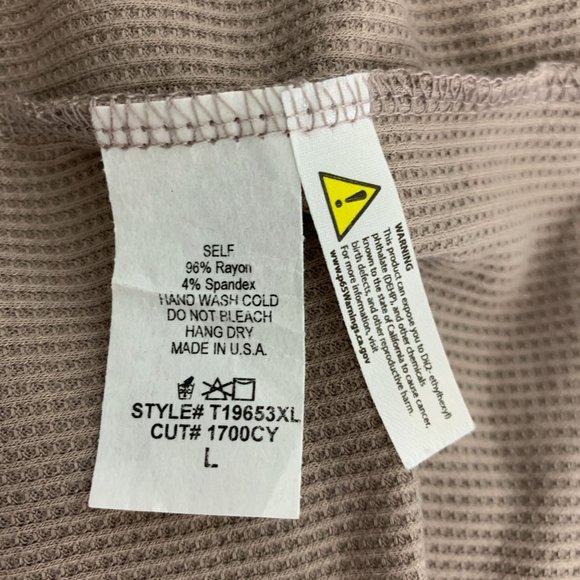 White Birch Large Top Open Back Brown T19653XL Stretch Sexy - Picture 4 of 8